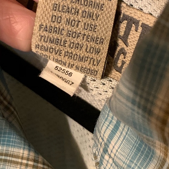 L light teal plaid duluth trading mens shirt - Picture 4 of 10